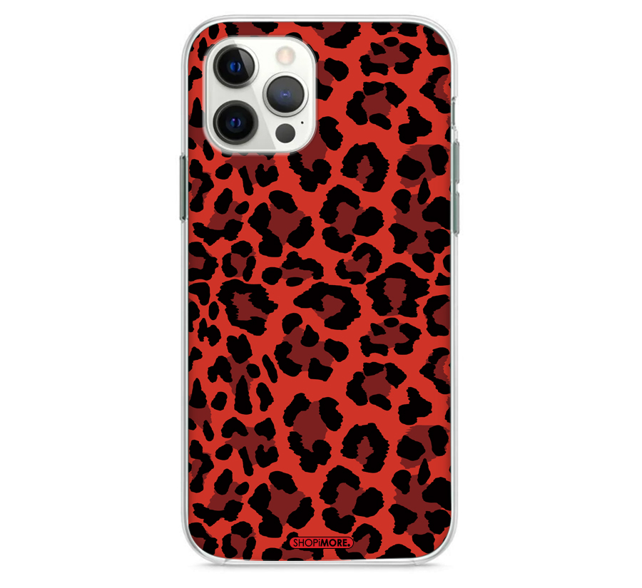 Θήκη Back Cover Apple iPhone 12 / 12 Pro Leopard Animal Red