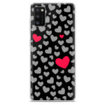 Θήκη Back Cover Samsung Galaxy A41 Valentine Heart Gray Red