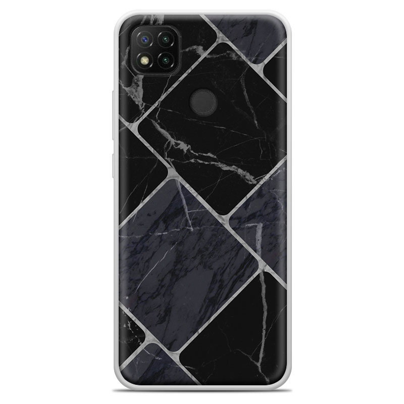 Θήκη Back Cover Xiaomi Redmi 9C Marble Black B