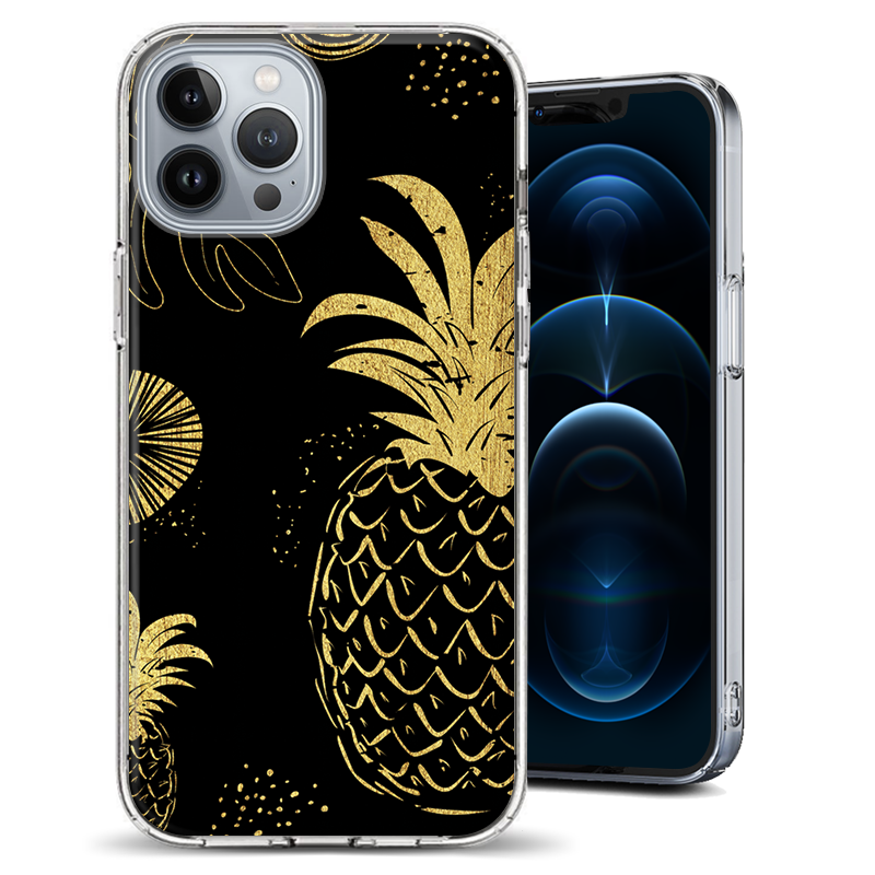 Θήκη Back Cover Apple iphone 12 Pro Max Pineapple Black Gold