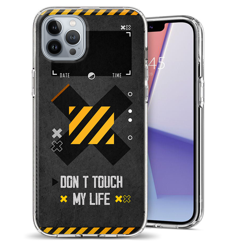 Θήκη Back Cover Apple iphone 12 Pro Max Don't Touch My Life Μαύρο
