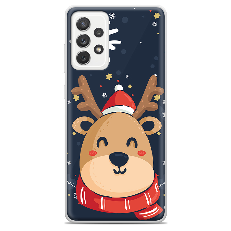 Θήκη Back Cover Samsung Galaxy A72 Christmas Deer Μπλε