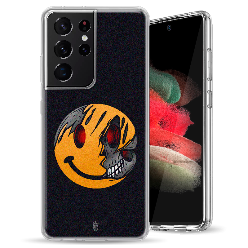 Θήκη Back Cover Samsung Galaxy S21 Ultra Smile Skull Happy