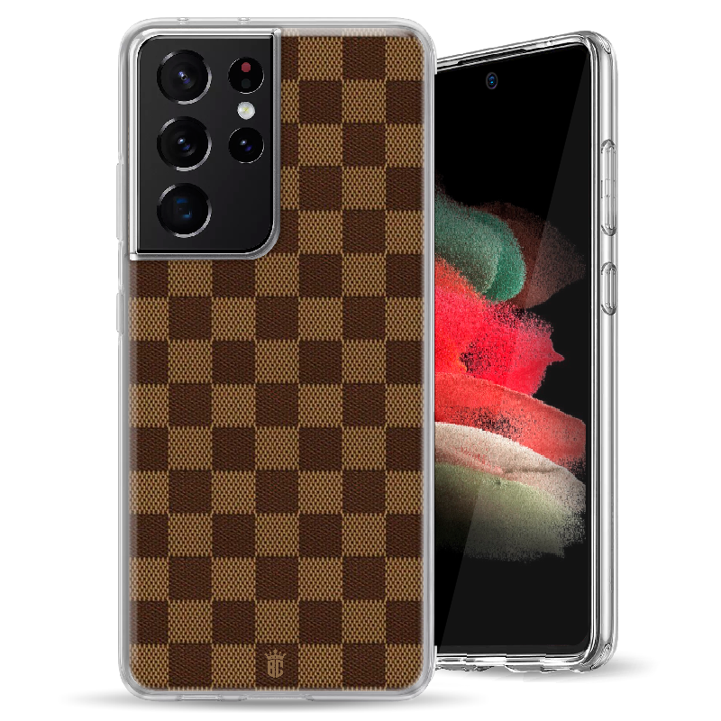 Θήκη Back Cover Samsung Galaxy S21 Ultra Brown Chess