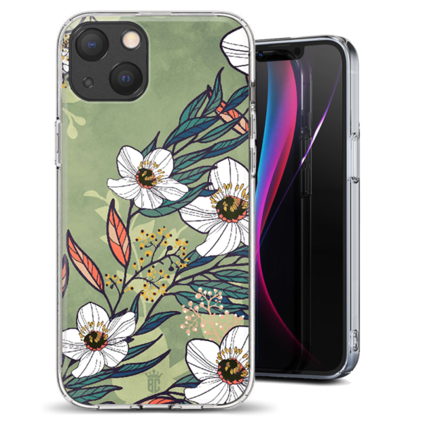 Θήκη Back Cover Apple iPhone 13 Mini Flowers Green