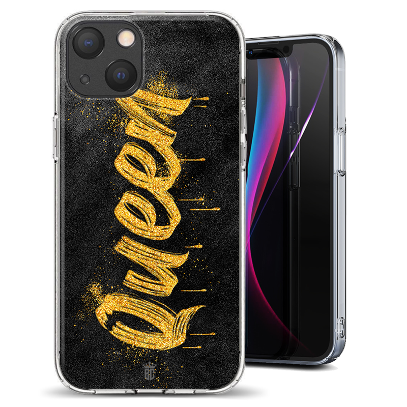 Θήκη Back Cover Apple iPhone 13 Queen Gold Μαύρη