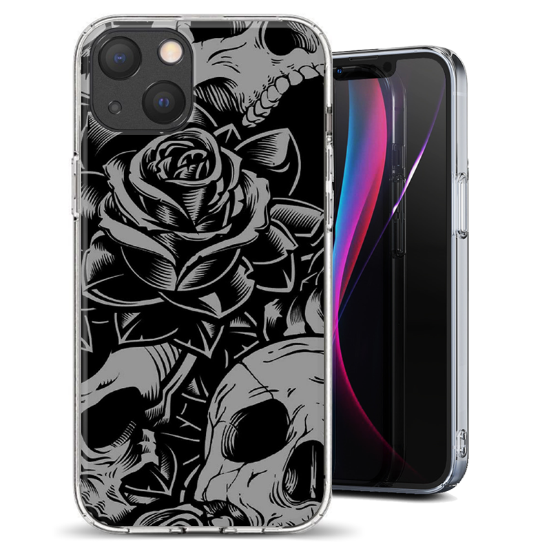 Θήκη Back Cover Apple iPhone 13 Skull Black D2