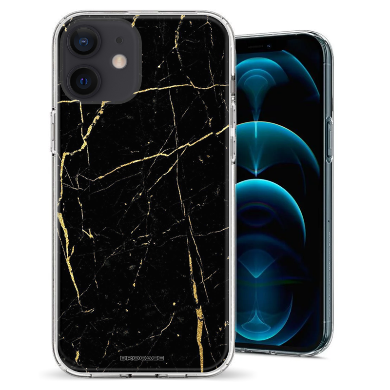 Θήκη Back Cover Apple iPhone 12 Black Gold