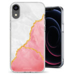 Θήκη Back Cover Apple iphone Xr Marble Pink Gold White