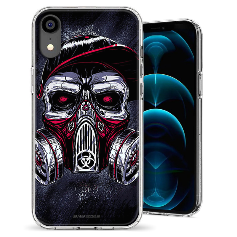 Θήκη Back Cover Apple iphone Xr Skull Red Blue