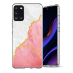 Θήκη Back Cover Samsung Galaxy A31 Marble Pink Gold White