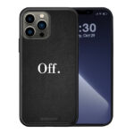 Θήκη Premium Apple iphone 13 Pro Max Leather Black Off