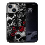 Θήκη Premium Apple iPhone 13 Skull Flowers