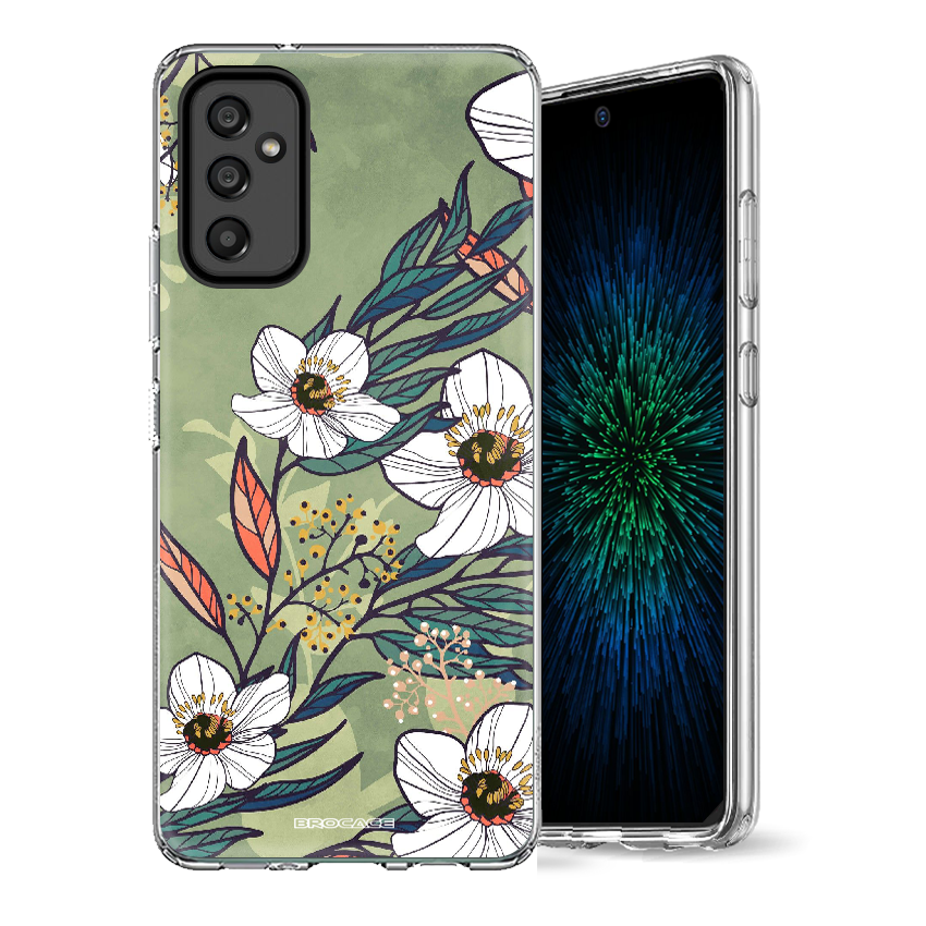 Θήκη Samsung Galaxy M52 5G Flowers Green