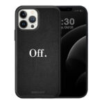 Θήκη Premium Apple iPhone 13 Pro Black Leather Off