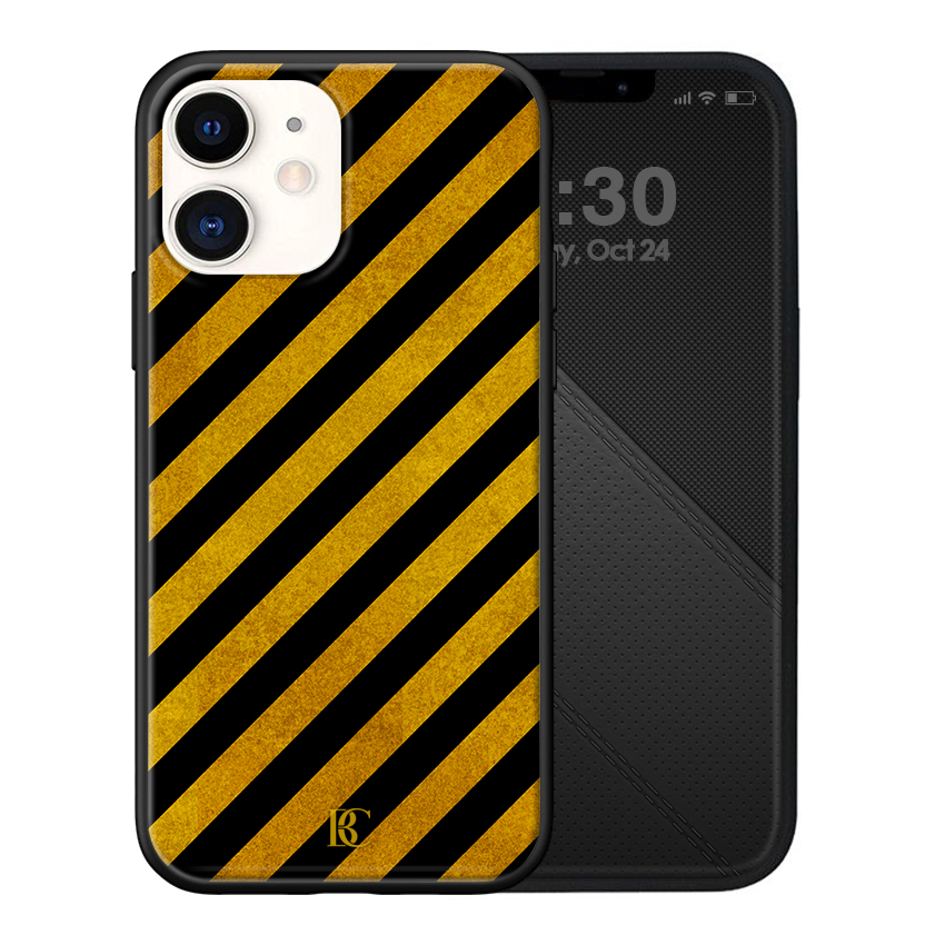 Θήκη Premium Apple iphone 11 Caution Black Yellow