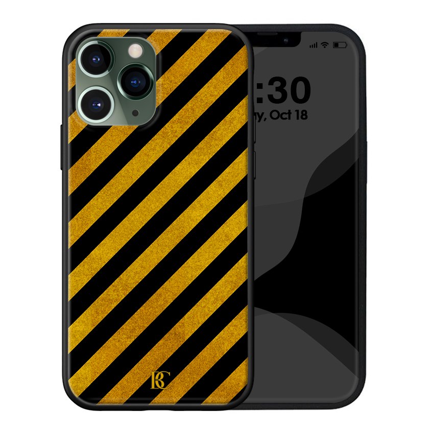 Θήκη Premium Apple iphone 11 Pro Max Caution Black Yellow