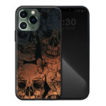 Θήκη Premium Apple iphone 11 Pro Max Skull Flowers D2