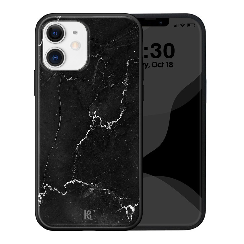 Θήκη Premium Apple iphone 12 Marble Black White
