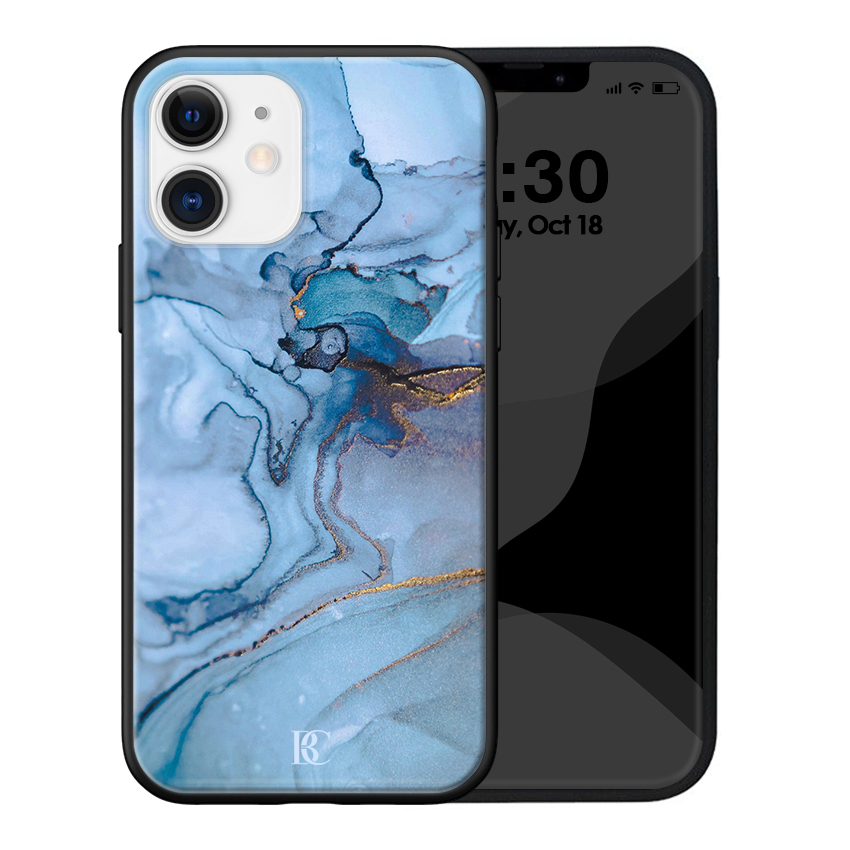 Θήκη Premium Apple iphone 12 Mini Marble Blue Gold