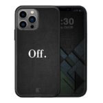 Θήκη Premium Apple iphone 12 Pro Black Leather Off