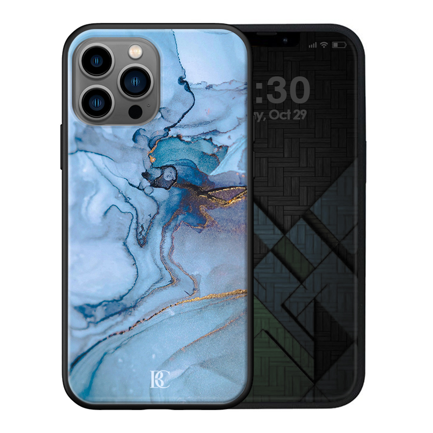 Θήκη Premium Apple iphone 12 Pro Marble Blue Gold