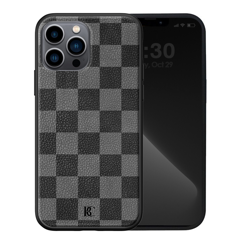 Θήκη Premium Apple iphone 12 Pro Max Brown Chess Black Gray