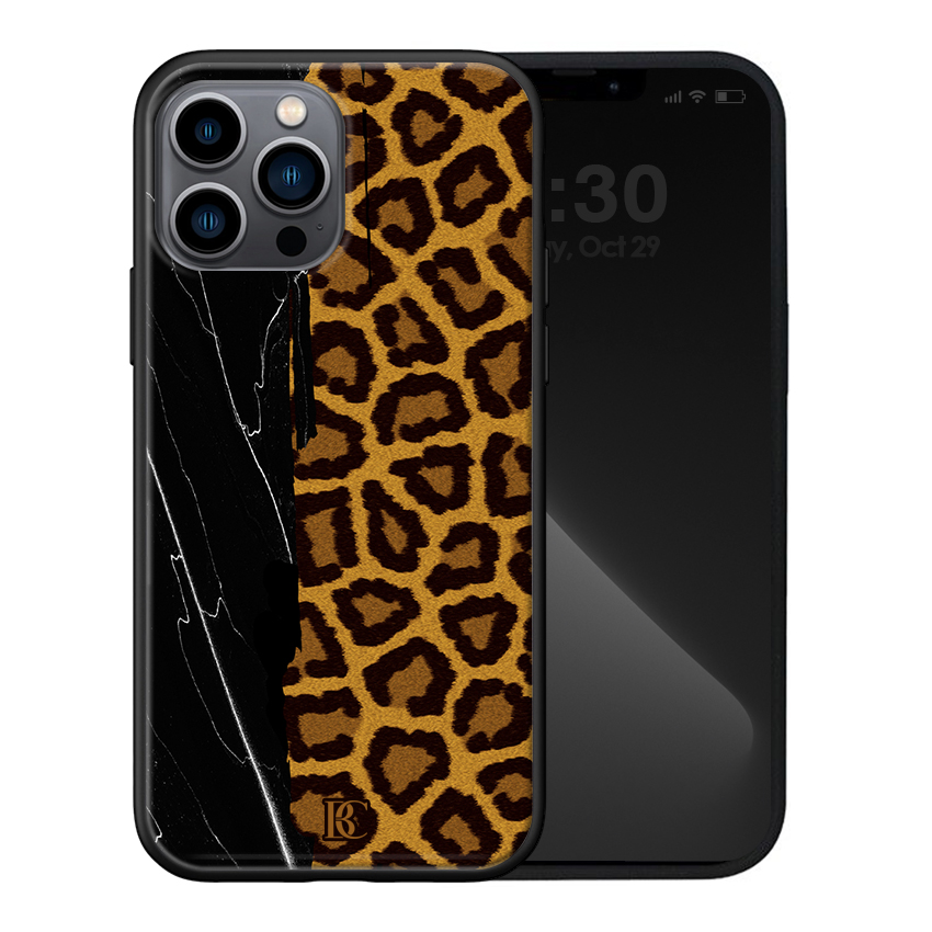 Θήκη Premium Apple iphone 12 Pro Max Marble Black Leopard