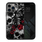 Θήκη Premium Apple iphone 12 Pro Skull Flowers