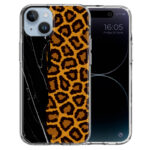 Θήκη Back Cover Apple iphone 14 Marble Black Leopard