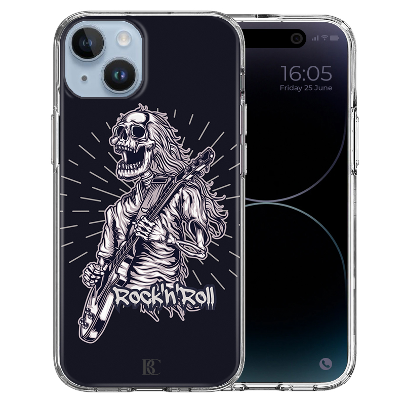 Θήκη Back Cover Apple iphone 14 Plus Skull Rock n Roll