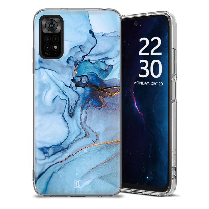 Θήκη Back Cover Xiaomi Poco M4 Pro 5G Redmi Note 11 5G 11T 5G Marble Blue Gold
