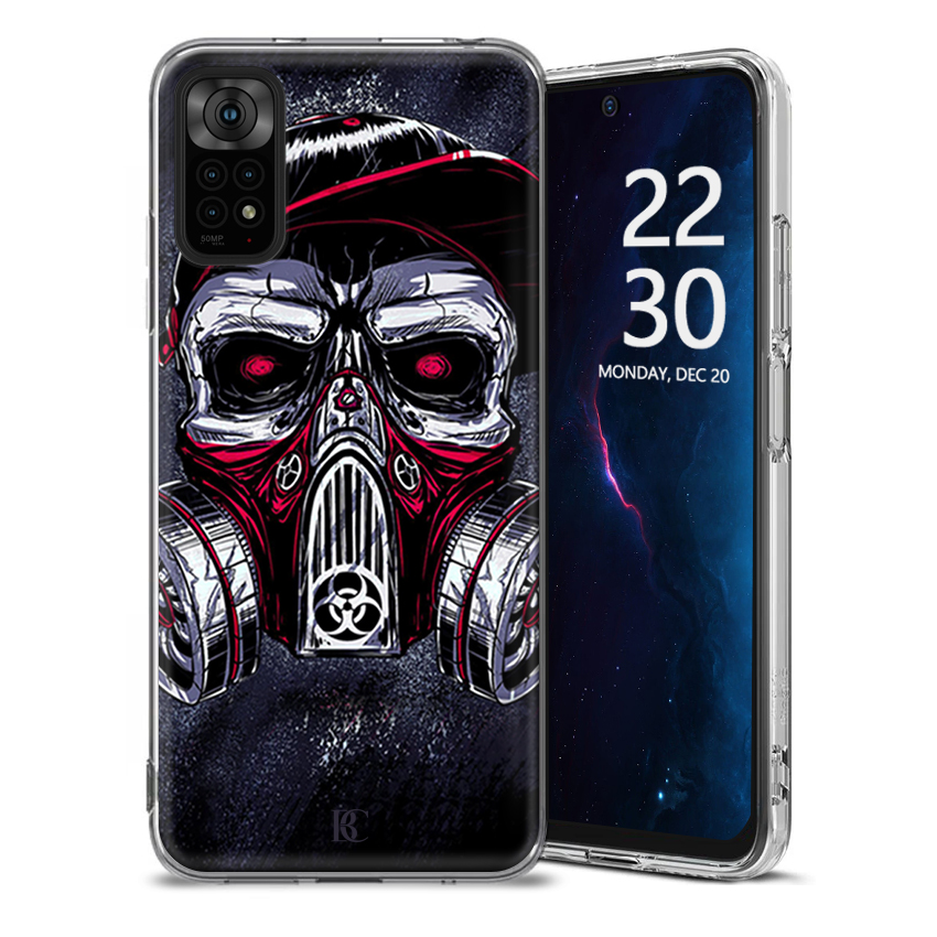 Θήκη Back Cover Xiaomi Poco M4 Pro 5G Redmi Note 11 5G 11T 5G Skull Red Blue