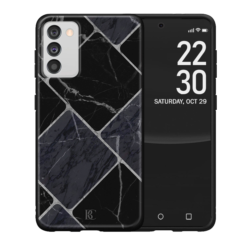 Θήκη Premium Samsung Galaxy A02s Marble Black B