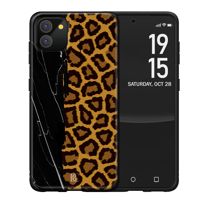 Θήκη Premium Samsung Galaxy A03 Marble Black Leopard