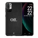 Θήκη Premium Xiaomi Redmi Note 10 5G Poco M3 Pro Black Leather Off