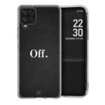 Θήκη Back Cover Samsung Galaxy A22 4G Black Leather Off