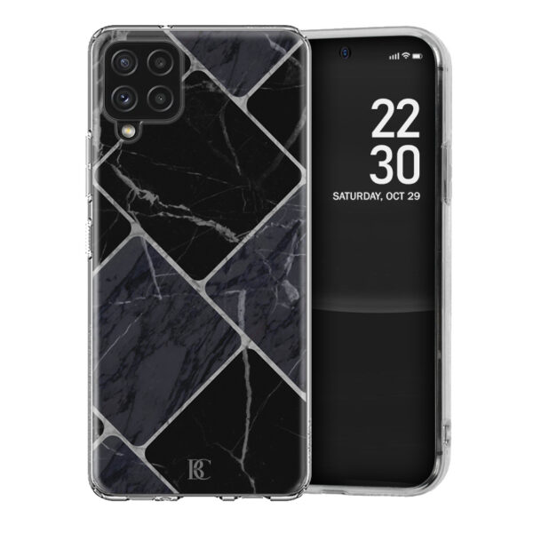 Θήκη Back Cover Samsung Galaxy A22 4G Marble Black B