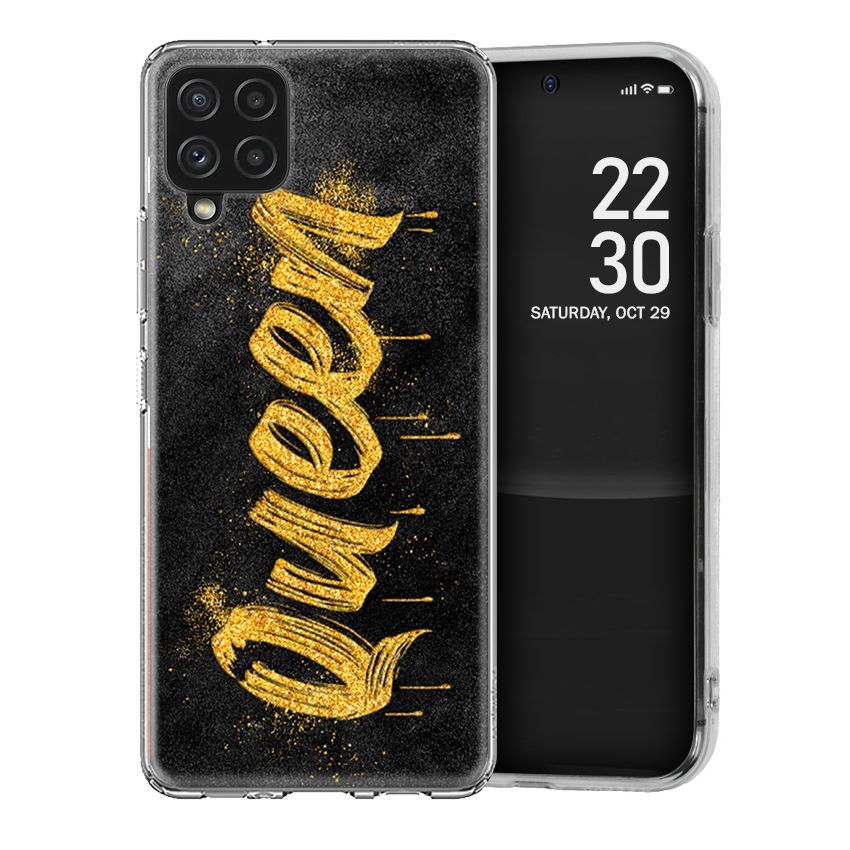 Θήκη Back Cover Samsung Galaxy A22 4G Queen Black Gold