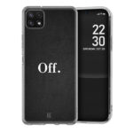 Θήκη Back Cover Samsung Galaxy A22 5G Black Leather Off
