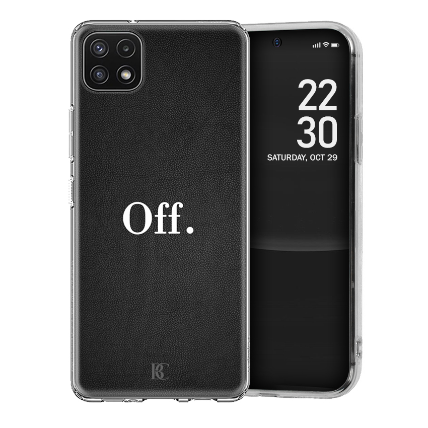 Θήκη Back Cover Samsung Galaxy A22 5G Black Leather Off