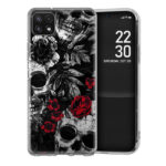 Θήκη Back Cover Samsung Galaxy A22 5G Skull Flowers