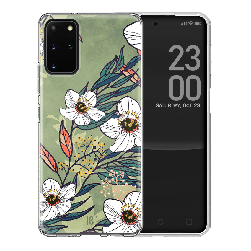 Θήκη Back Cover Samsung Galaxy S20 Plus Flowers Green
