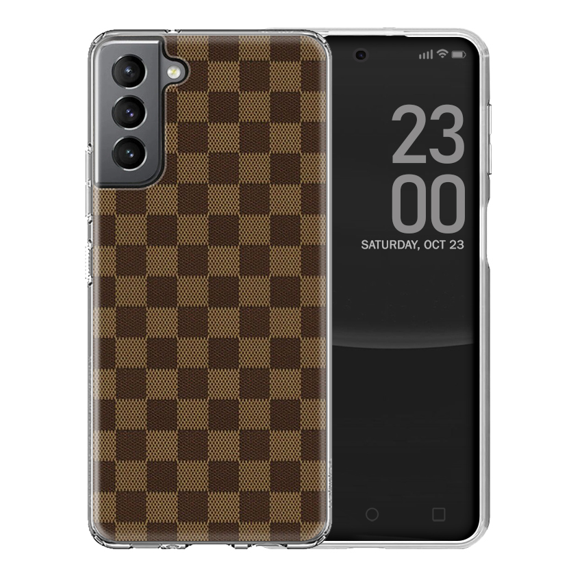 Θήκη Back Cover Samsung Galaxy S21 Brown Chess