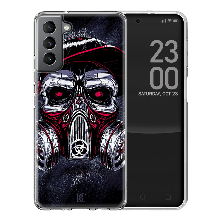 Θήκη Back Cover Samsung Galaxy S21 Skull Red Blue