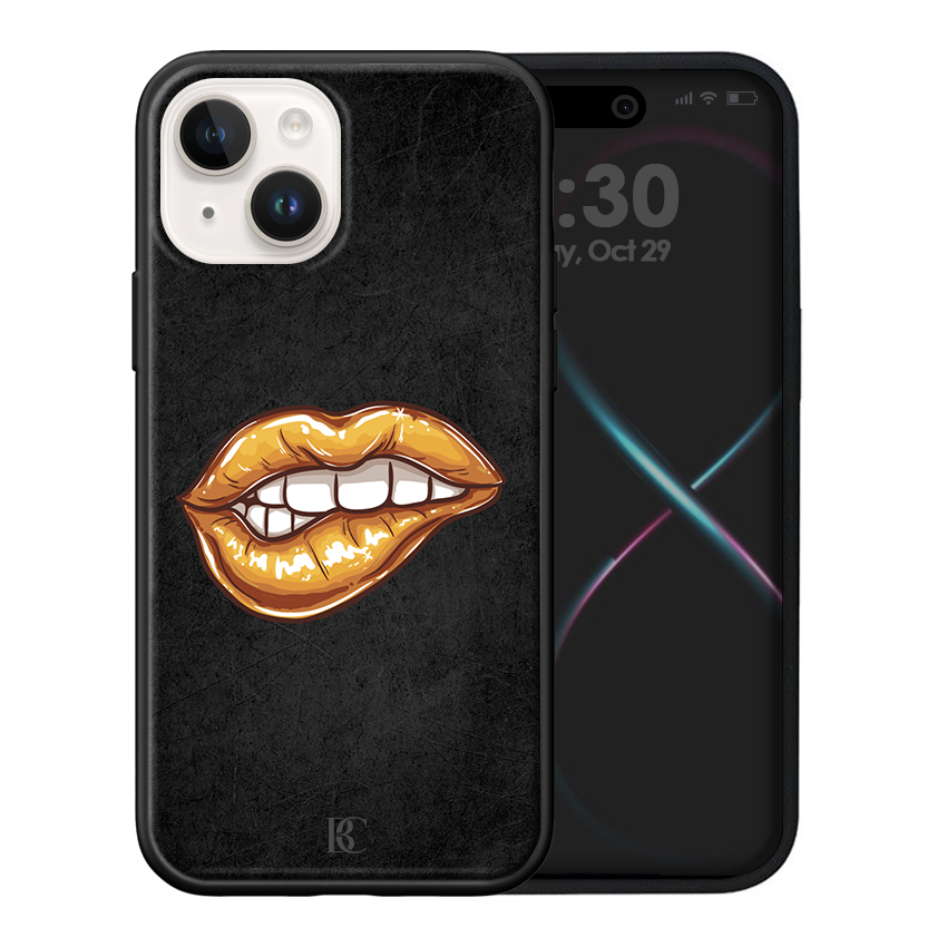 Θήκη Premium Apple iPhone 14 Plus Lips Gold