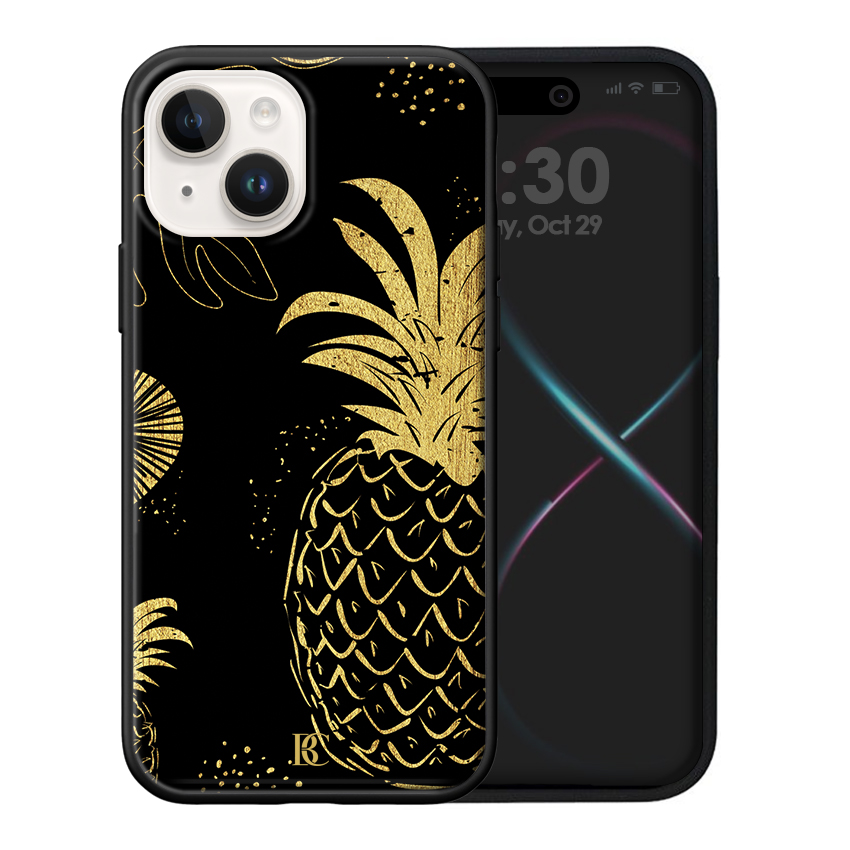 Θήκη Premium Apple iPhone 14 Pineapple Black Gold