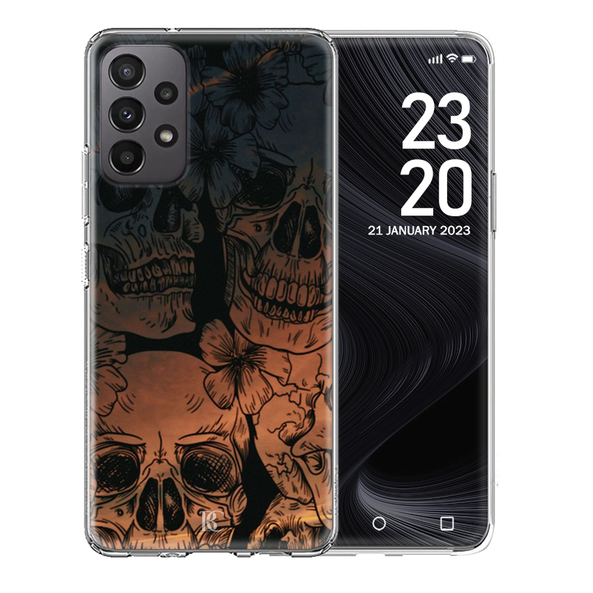 Θήκη Back Cover Samsung Galaxy A13 4G Skull Flowers D2
