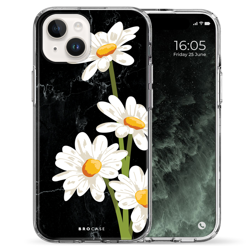 Θήκη Back Cover Apple iPhone Apple iPhone 15 Marble Daisy 1.png