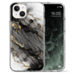 Θήκη Back Cover Apple iPhone Apple iPhone 15 Marble Gray Ink Golden Lines 2.png